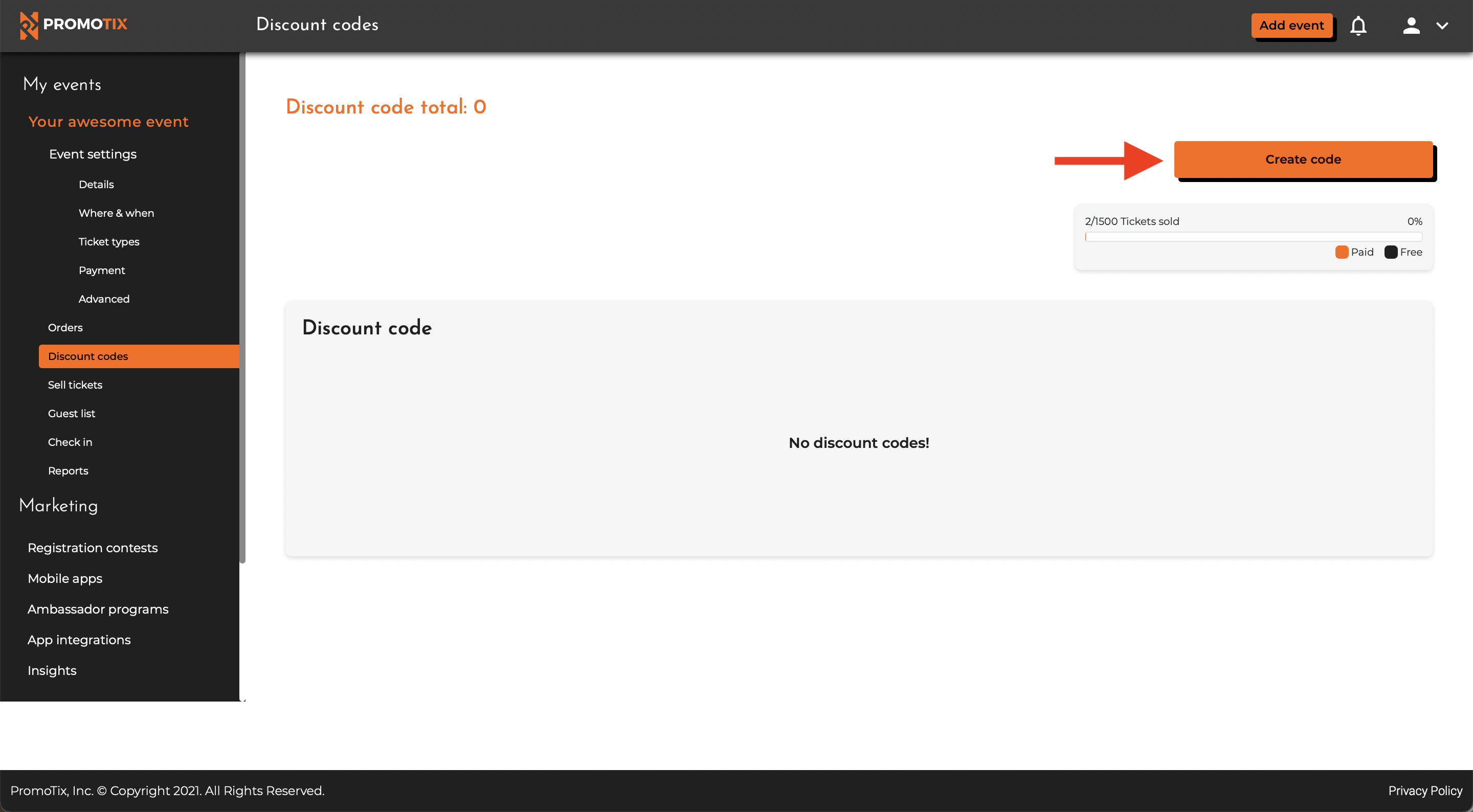How to create a discount code